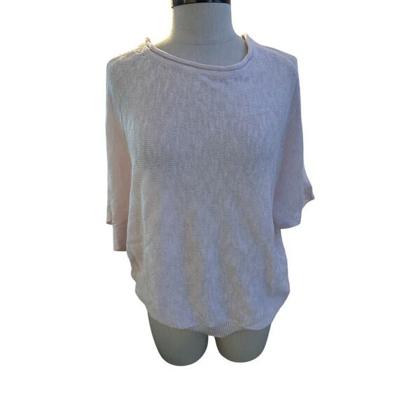 Michael Stars Cream Cotton Blend Verna Dolman Sleeve Knit Top Size Small - Picture 2 of 8